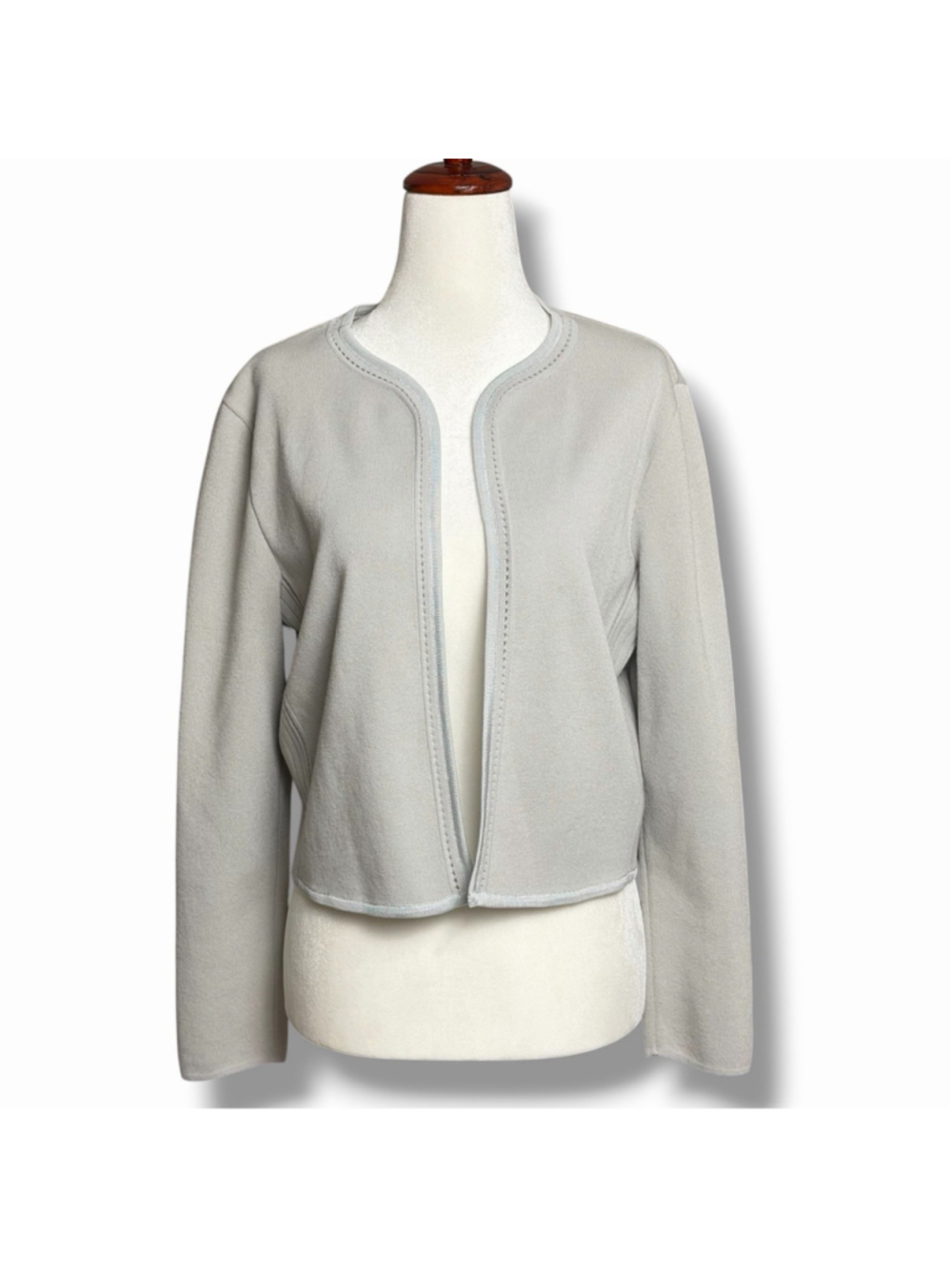 Tory Burch Women’s Gray Knit Open Front Cardigan Medium FLAWLESS Luxury Minimal